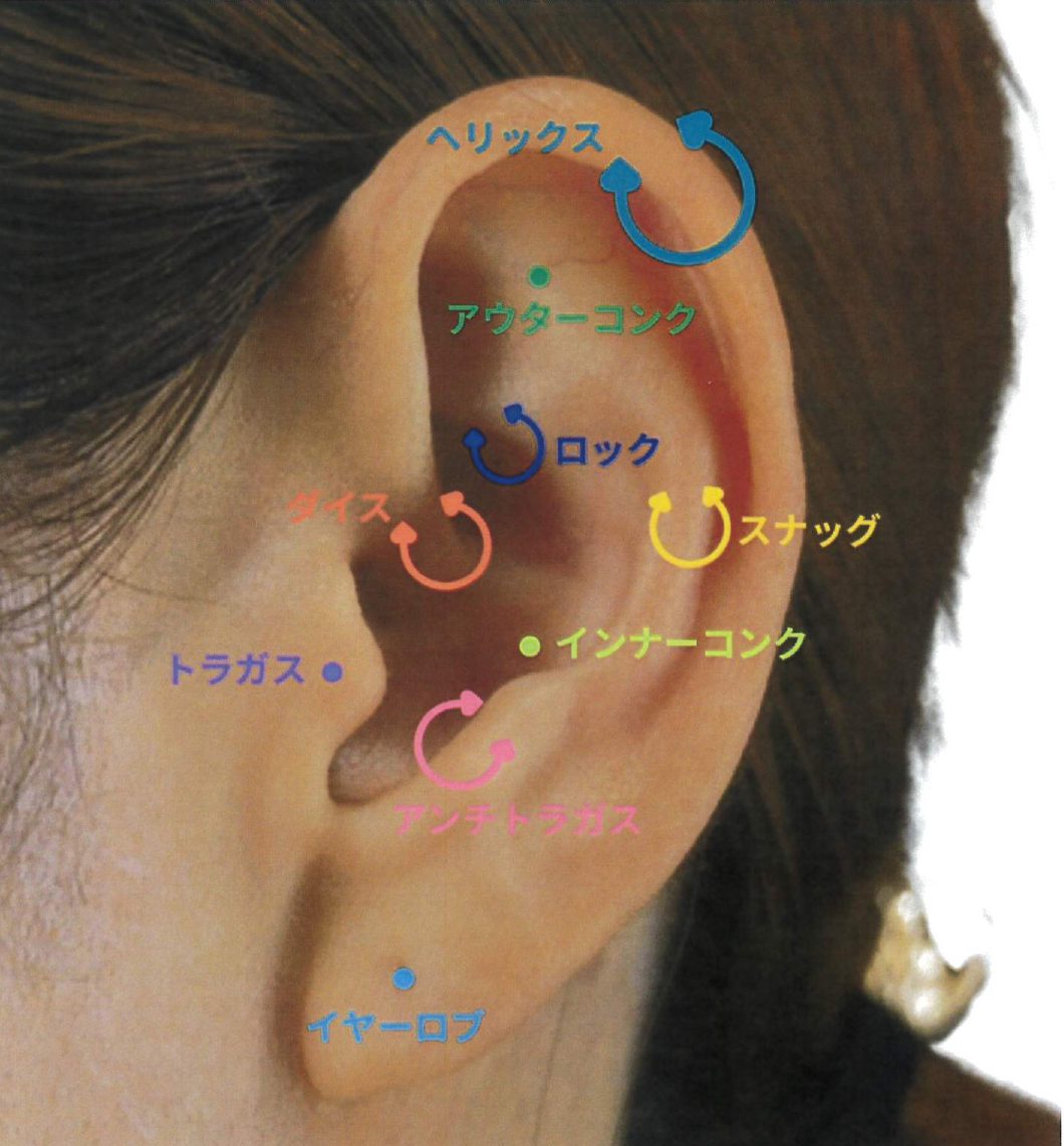 軟骨ピアスの種類